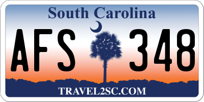 SC license plate AFS348