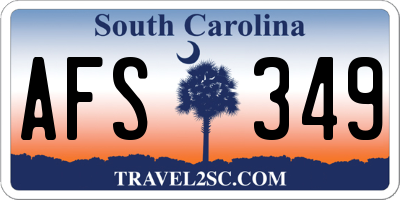 SC license plate AFS349