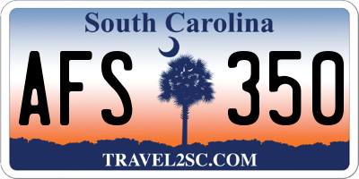 SC license plate AFS350