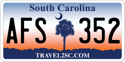 SC license plate AFS352