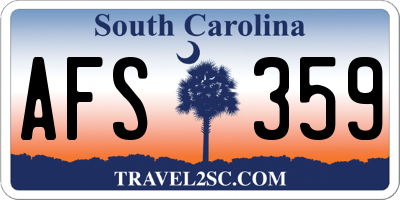 SC license plate AFS359