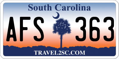 SC license plate AFS363