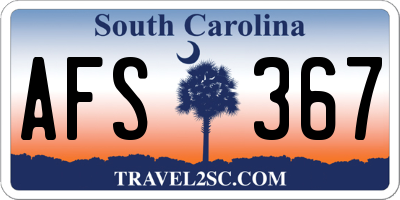 SC license plate AFS367