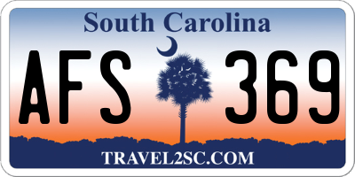SC license plate AFS369