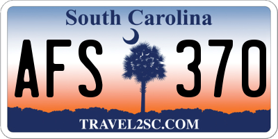 SC license plate AFS370
