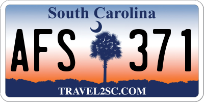 SC license plate AFS371