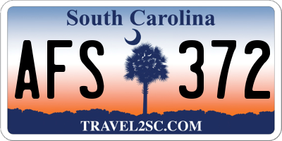 SC license plate AFS372