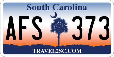 SC license plate AFS373