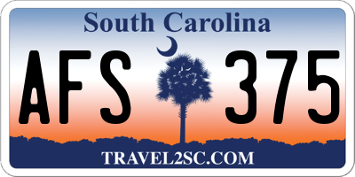 SC license plate AFS375