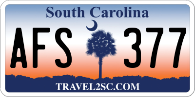 SC license plate AFS377
