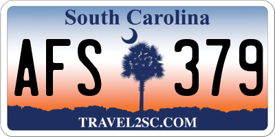 SC license plate AFS379