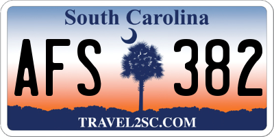 SC license plate AFS382