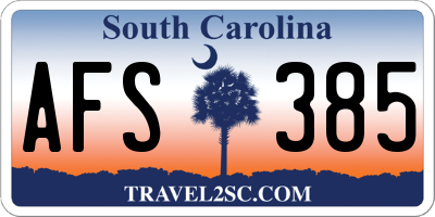 SC license plate AFS385