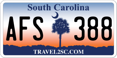 SC license plate AFS388