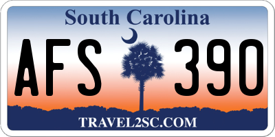 SC license plate AFS390