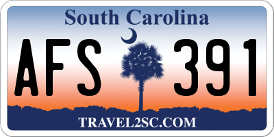 SC license plate AFS391