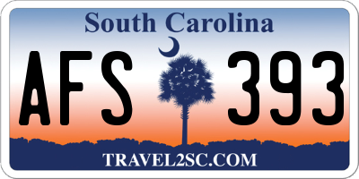 SC license plate AFS393