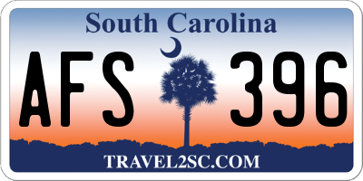 SC license plate AFS396