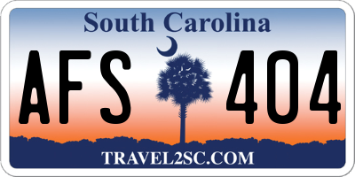 SC license plate AFS404