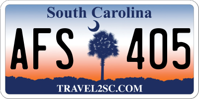 SC license plate AFS405