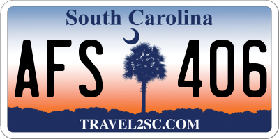 SC license plate AFS406
