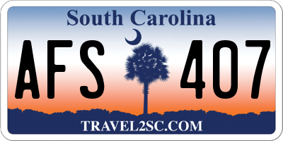 SC license plate AFS407