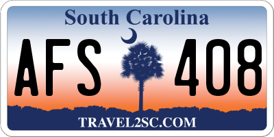 SC license plate AFS408