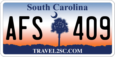 SC license plate AFS409