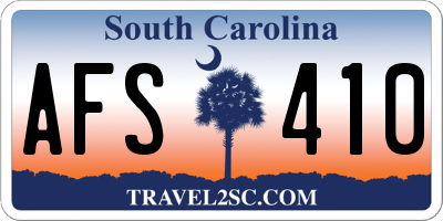 SC license plate AFS410