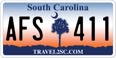 SC license plate AFS411