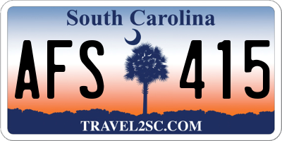 SC license plate AFS415