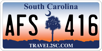 SC license plate AFS416