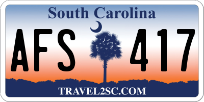 SC license plate AFS417