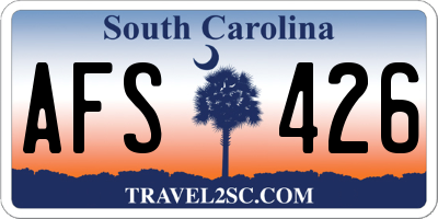 SC license plate AFS426