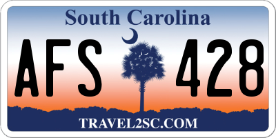 SC license plate AFS428