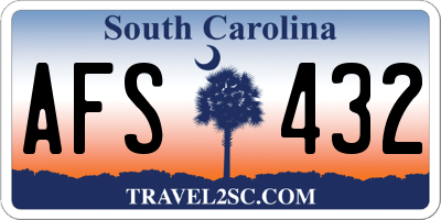 SC license plate AFS432