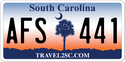 SC license plate AFS441
