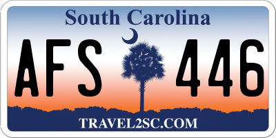 SC license plate AFS446