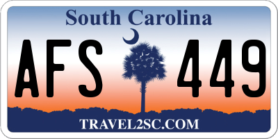 SC license plate AFS449