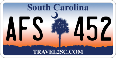 SC license plate AFS452