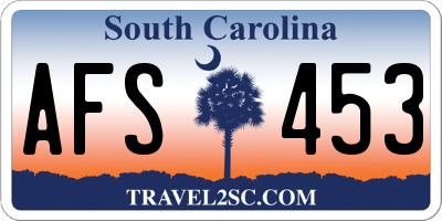 SC license plate AFS453