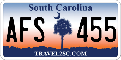 SC license plate AFS455