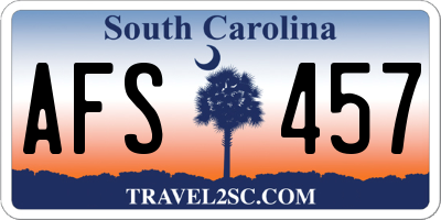 SC license plate AFS457