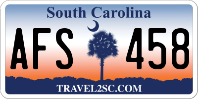 SC license plate AFS458