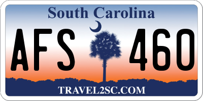 SC license plate AFS460