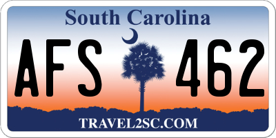 SC license plate AFS462