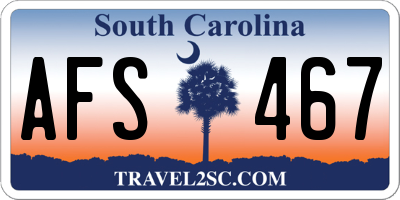 SC license plate AFS467