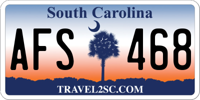 SC license plate AFS468