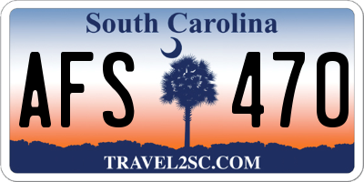 SC license plate AFS470