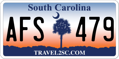 SC license plate AFS479